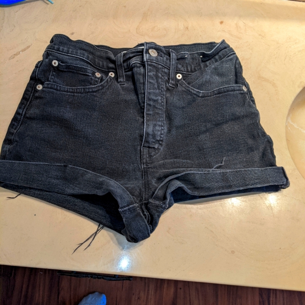Madewell high rise denim shorts